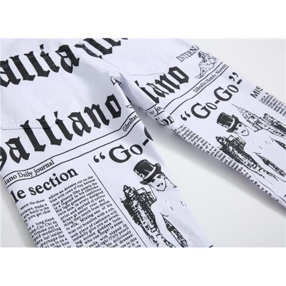 New w Tags Slim Fit Stretch Jeans, Printed Skinny Jeans for Men Fashion - Picture 5 of 7